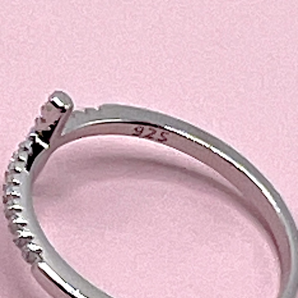 Sale $24 . 925 Sterling Silver Sideways Cz Cross Ring - Picture 15 of 17